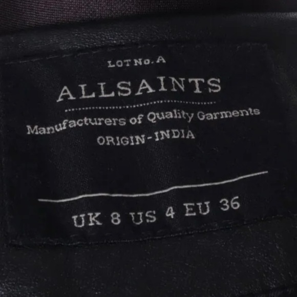 All Saints Leather Jacket - Picture 7 of 8